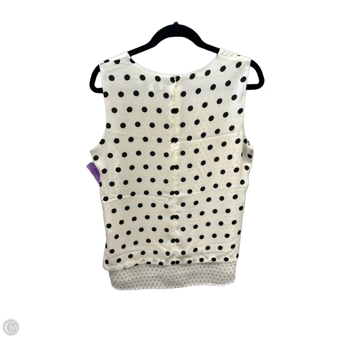 Top Sleeveless By Rose And Olive In Polkadot Pattern, Size: L