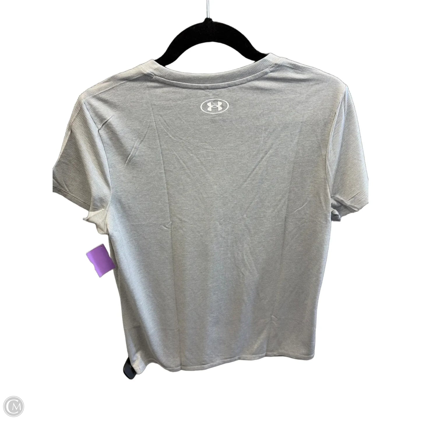 Athletic Top Short Sleeve By Under Armour In Grey, Size: M