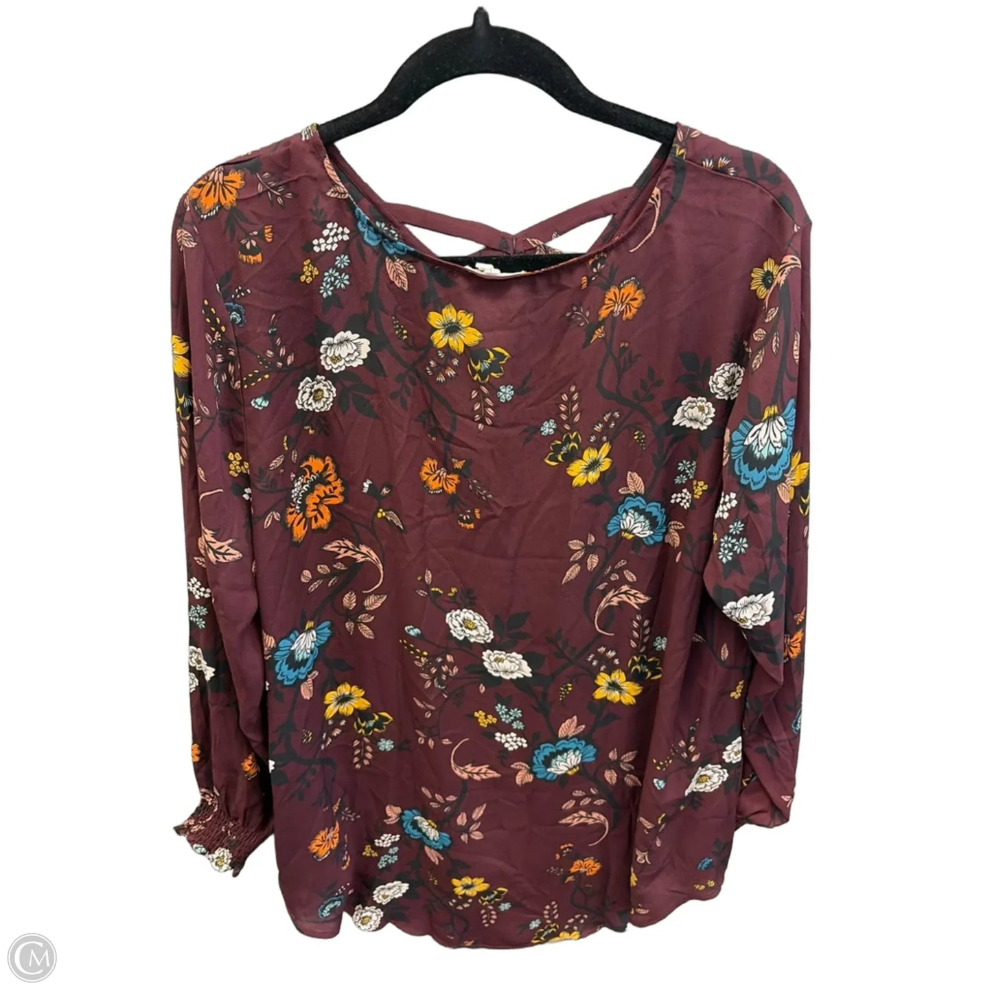 Blouse Long Sleeve By Maurices In Red, Size: 1x
