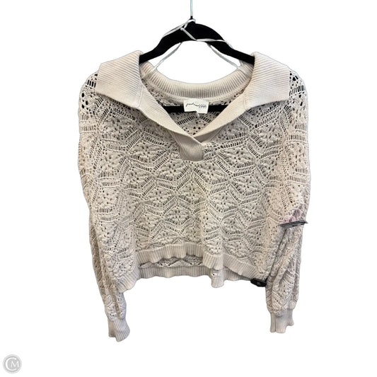 Sweatshirt Collar By Freshman In Tan, Size: L