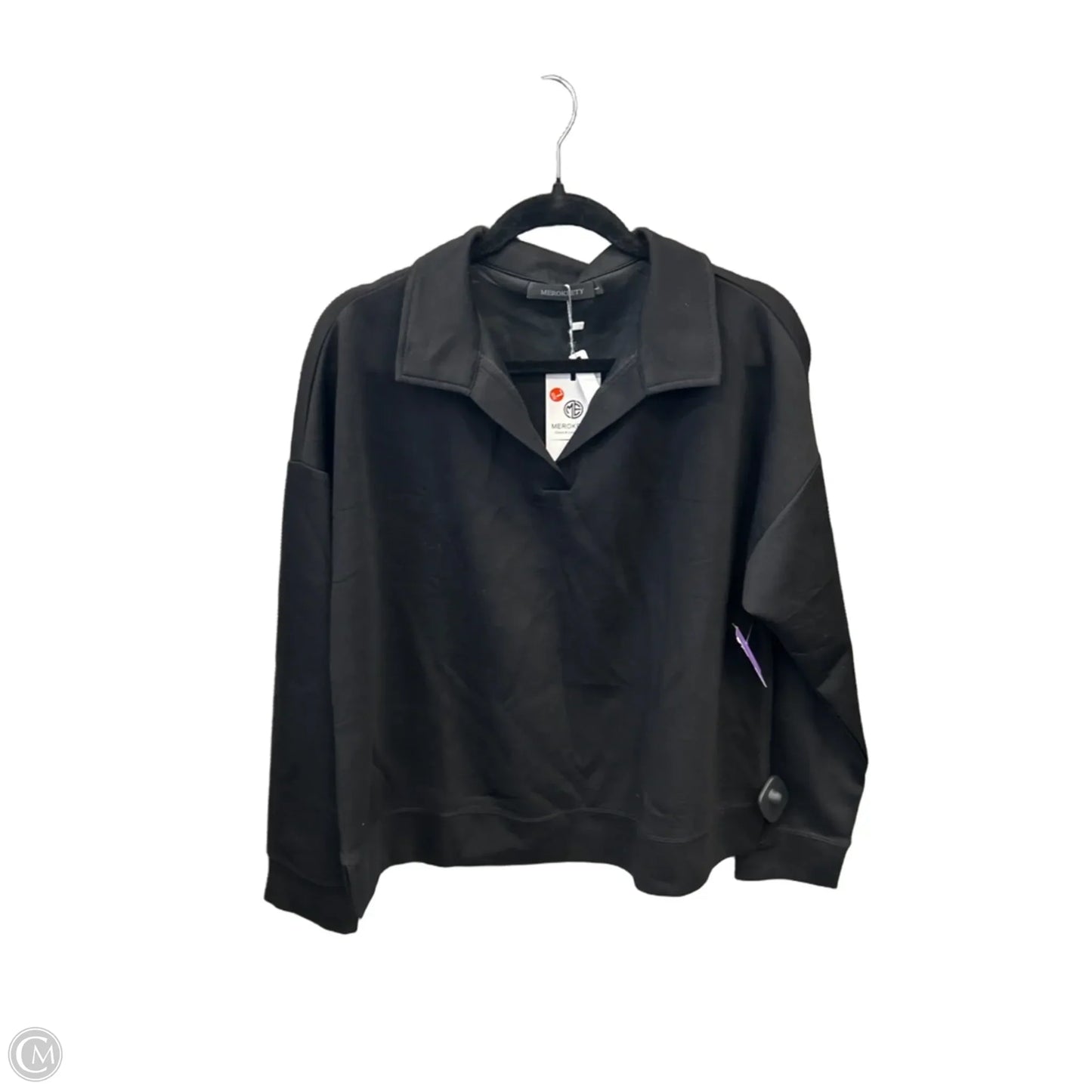 Sweatshirt Collar By Merokeety In Black, Size: L