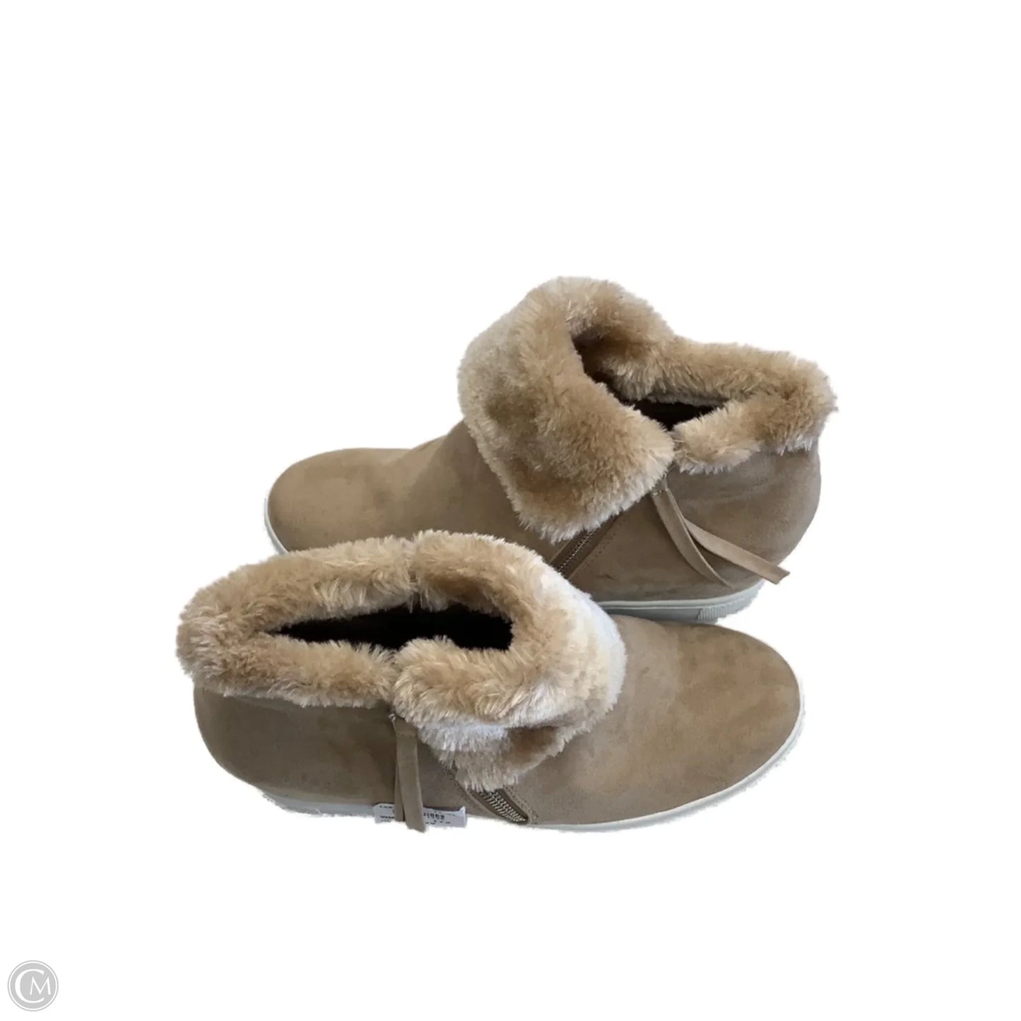 Boots Ankle Heels By Brash In Tan, Size: 9.5