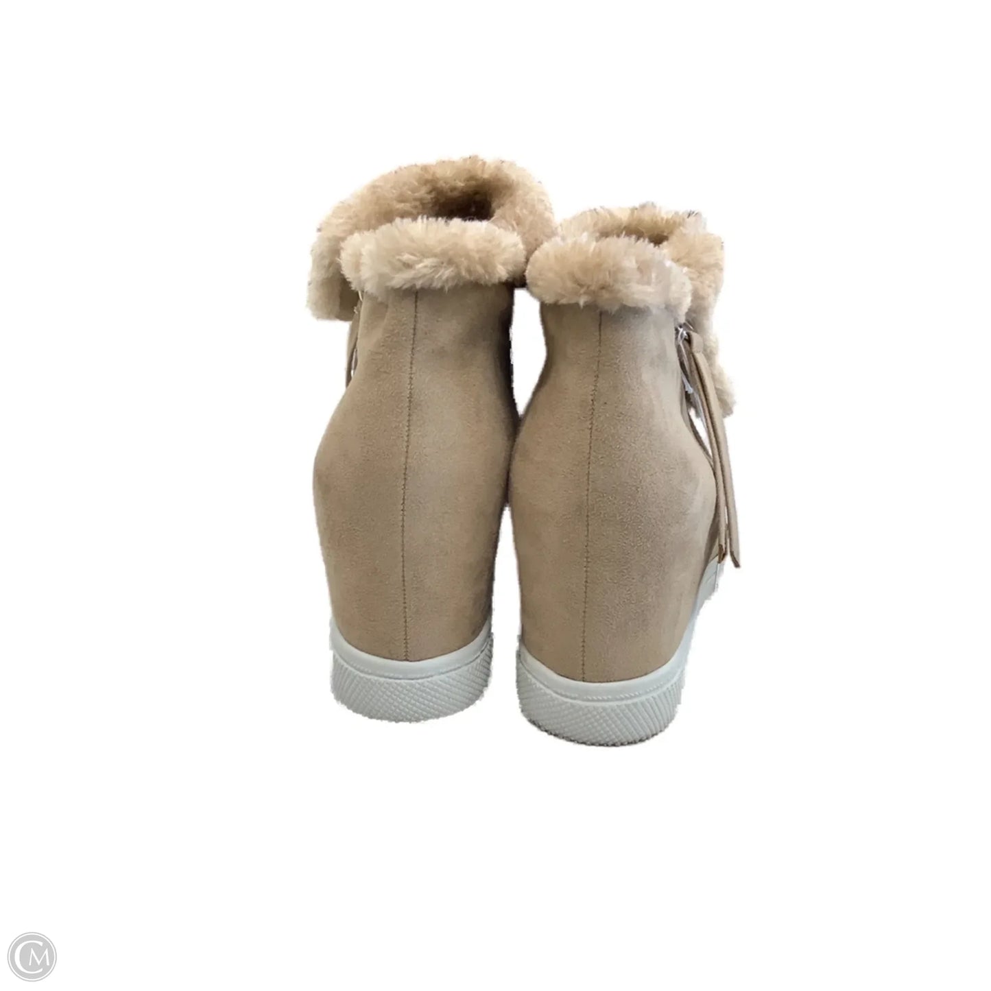 Boots Ankle Heels By Brash In Tan, Size: 9.5