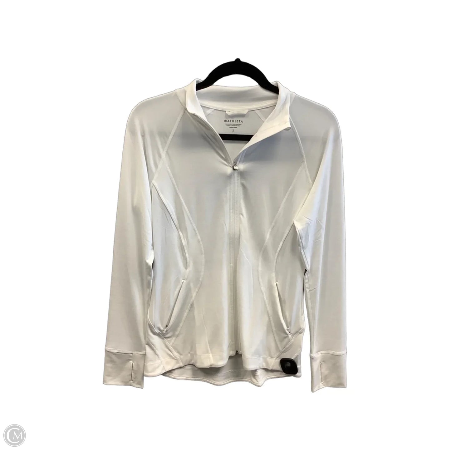 Athletic Jacket By Athleta In White, Size: S