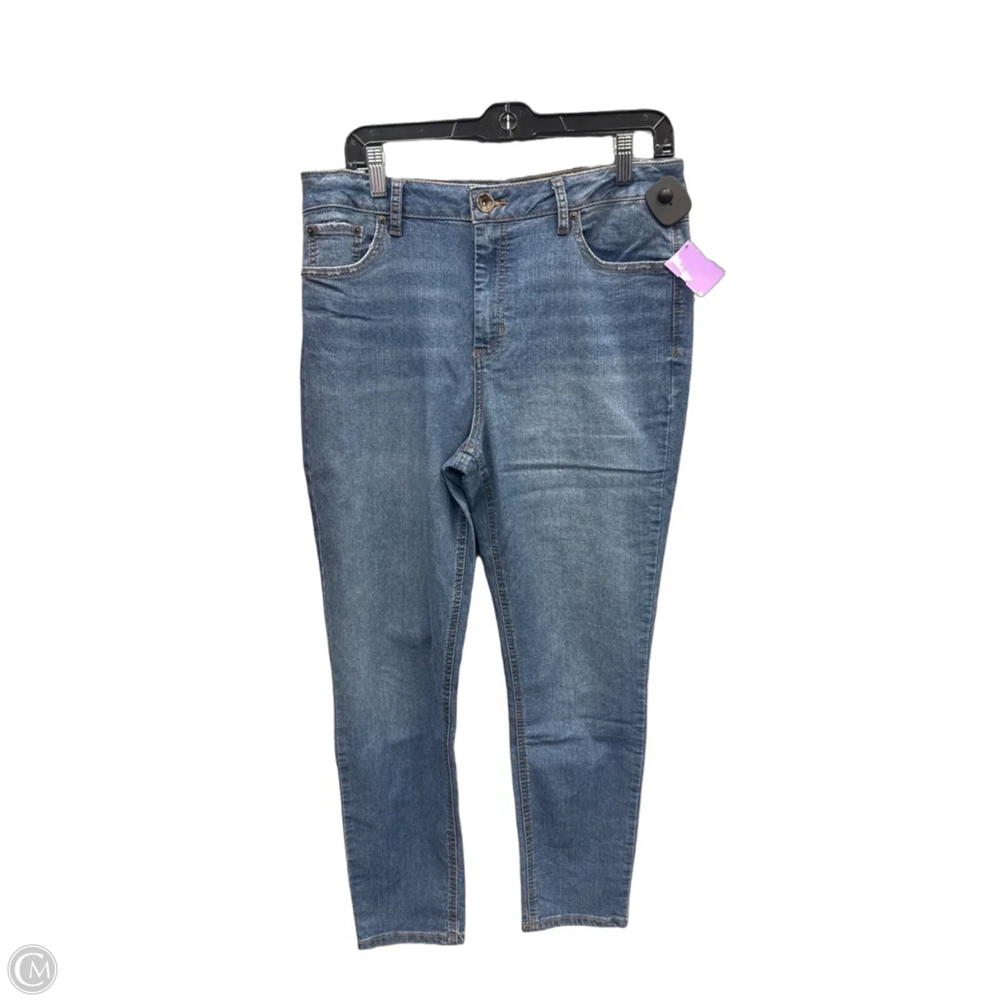 Jeans Skinny By Natural Reflections In Blue Denim, Size: 14