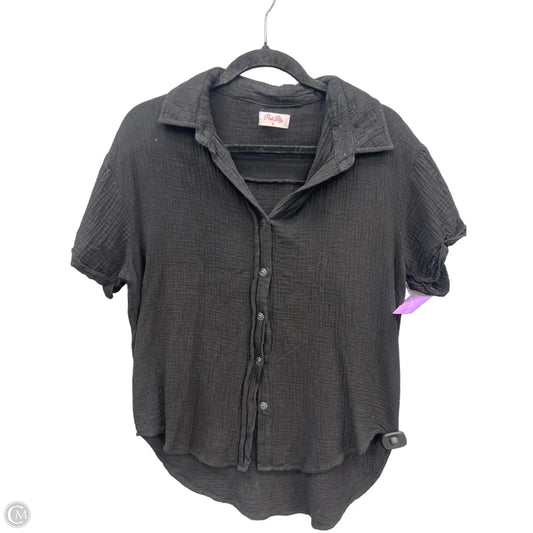 Tunic Short Sleeve By Pink Lily In Black, Size: S