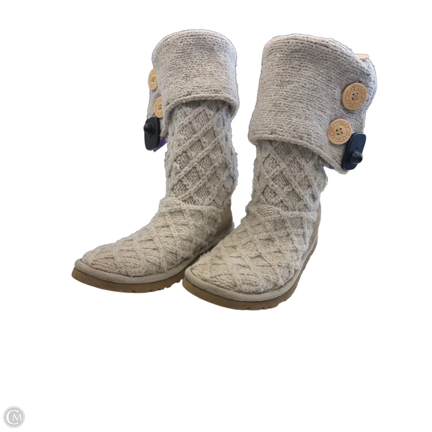 Boots Designer By Ugg In Grey, Size: 6