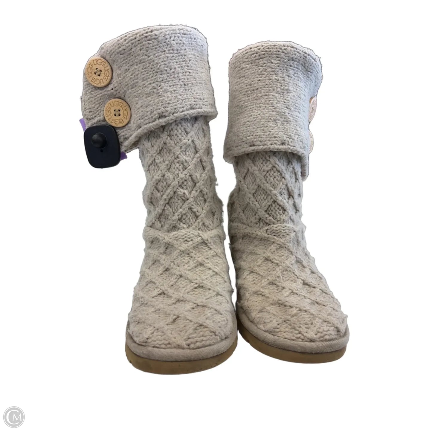 Boots Designer By Ugg In Grey, Size: 6