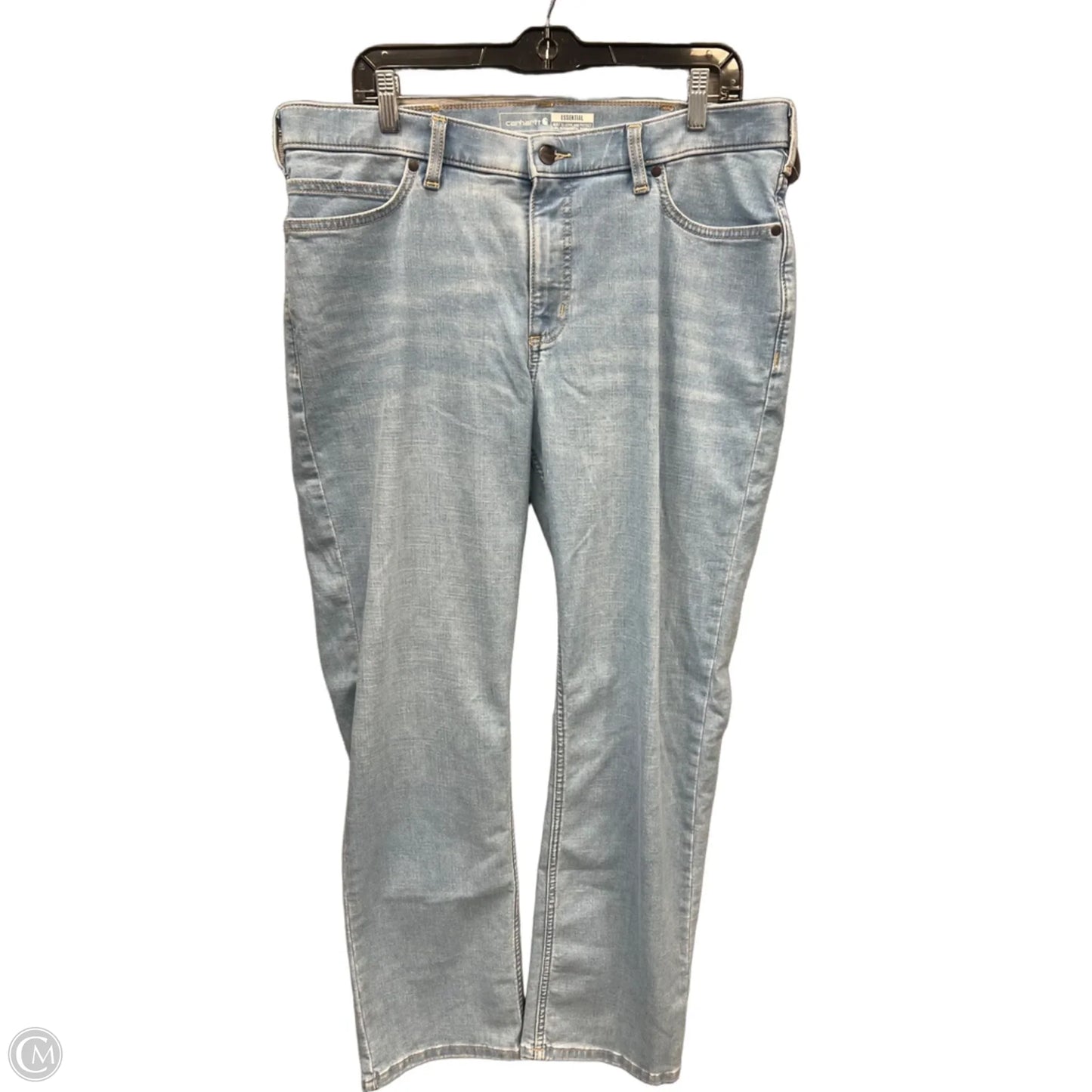 Jeans Straight By Carhartt In Blue Denim, Size: 14
