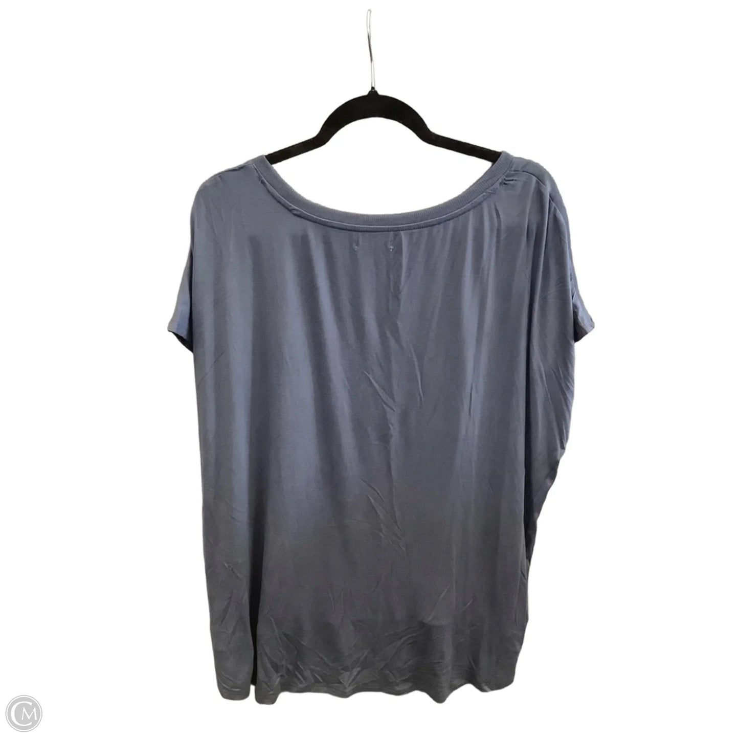 Top Short Sleeve By Edgely In Blue, Size: 3x