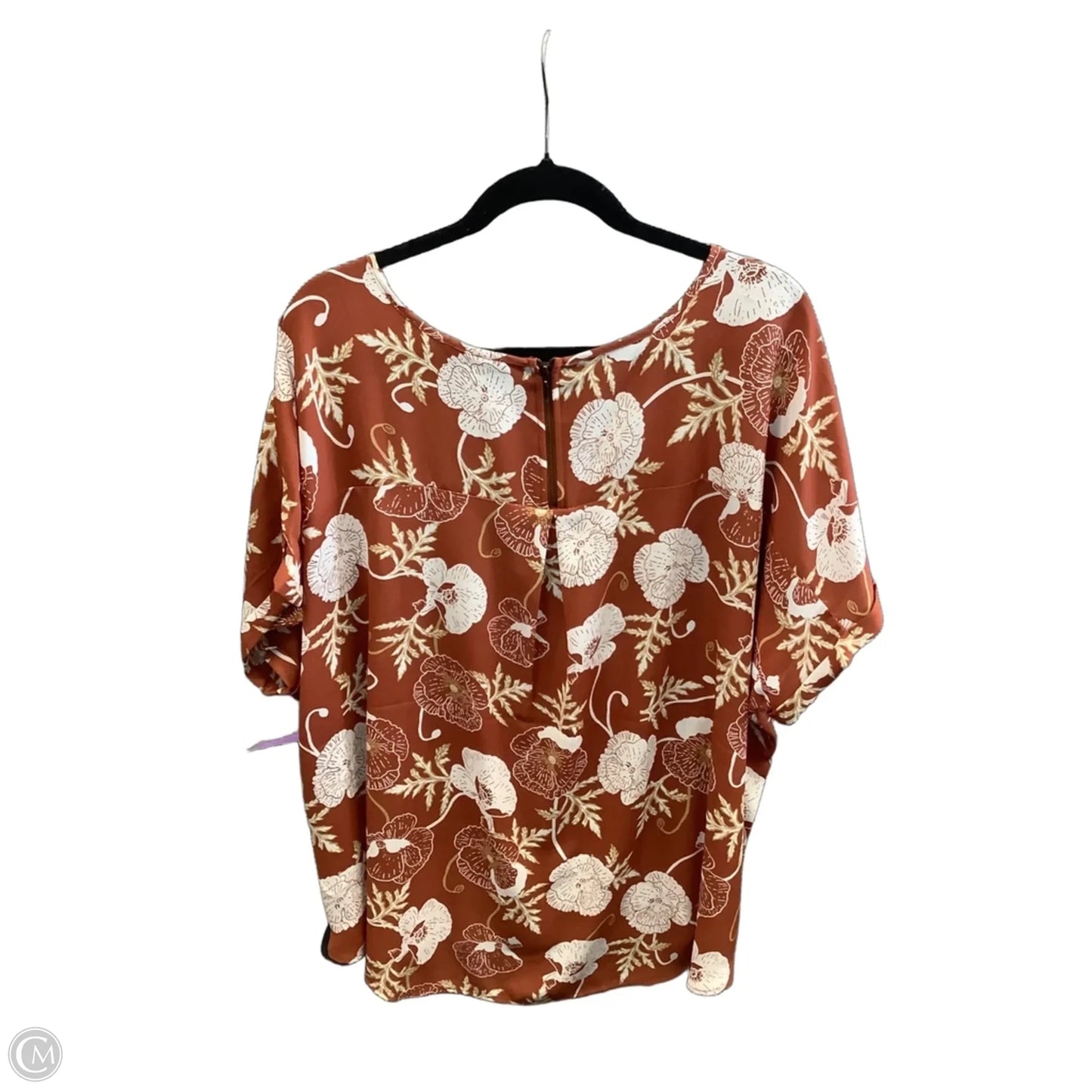 Blouse Short Sleeve By Maurices In Orange, Size: 3x