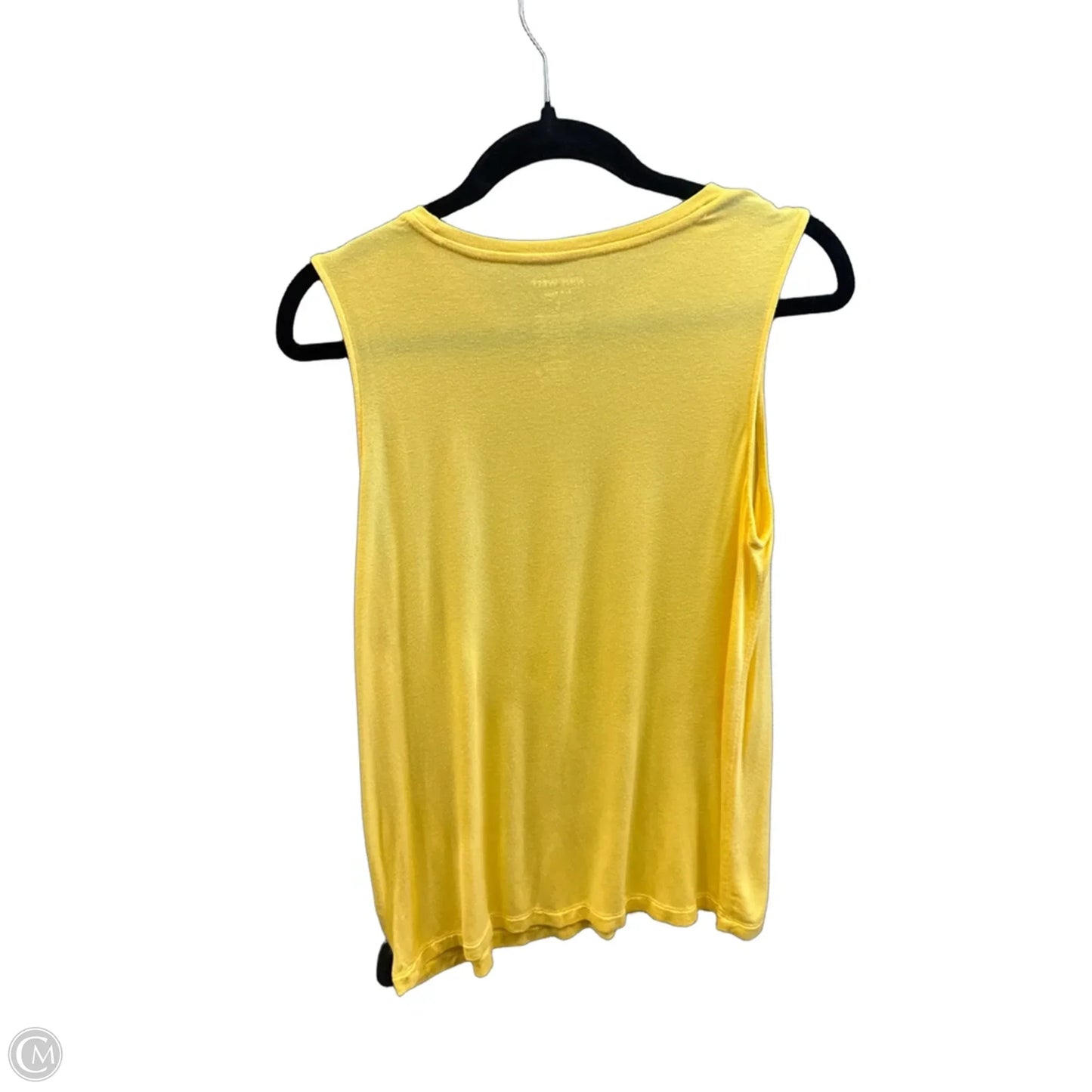 Top Sleeveless Basic By Nine West In Yellow, Size: L