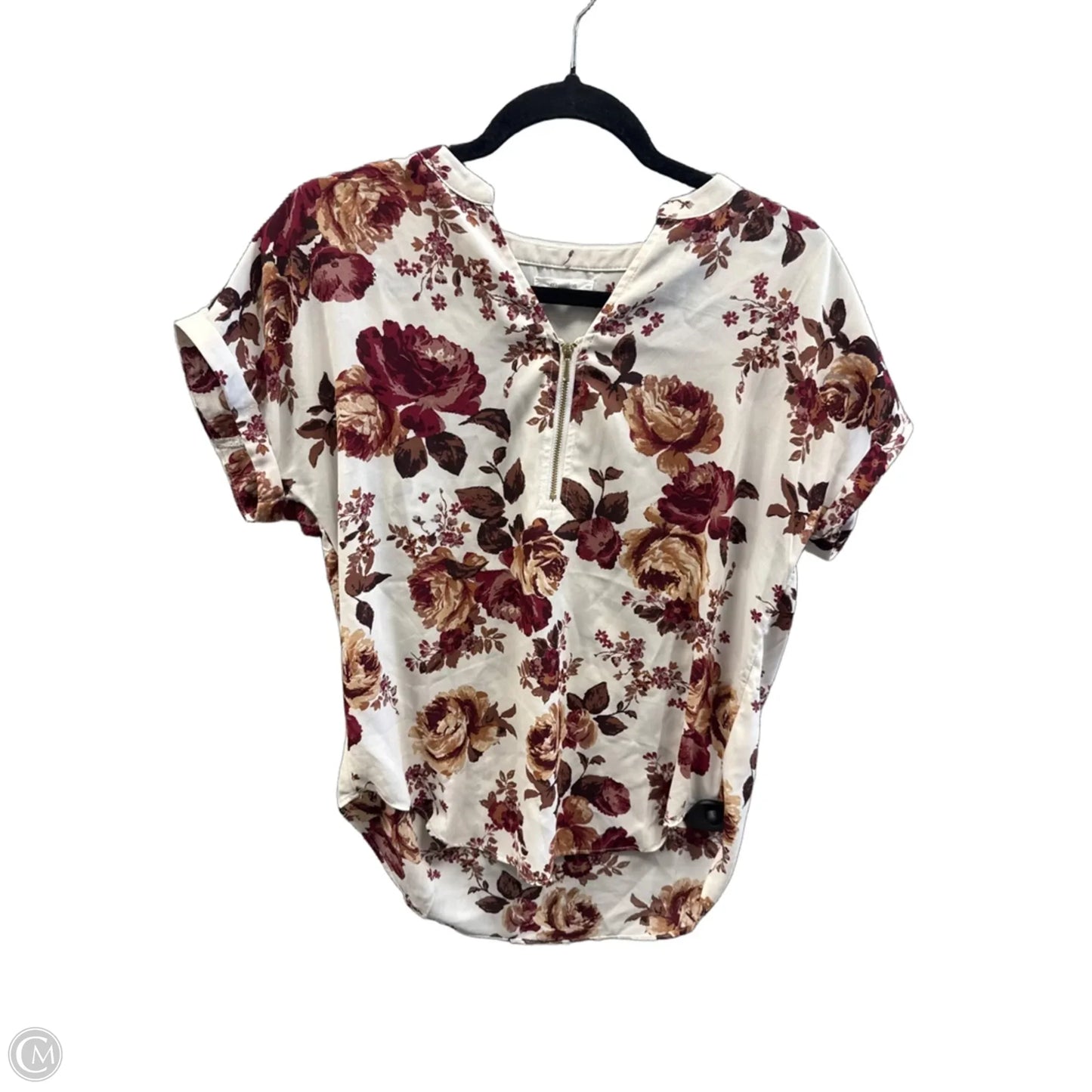 Blouse Short Sleeve By Maurices In Floral Print, Size: Xs