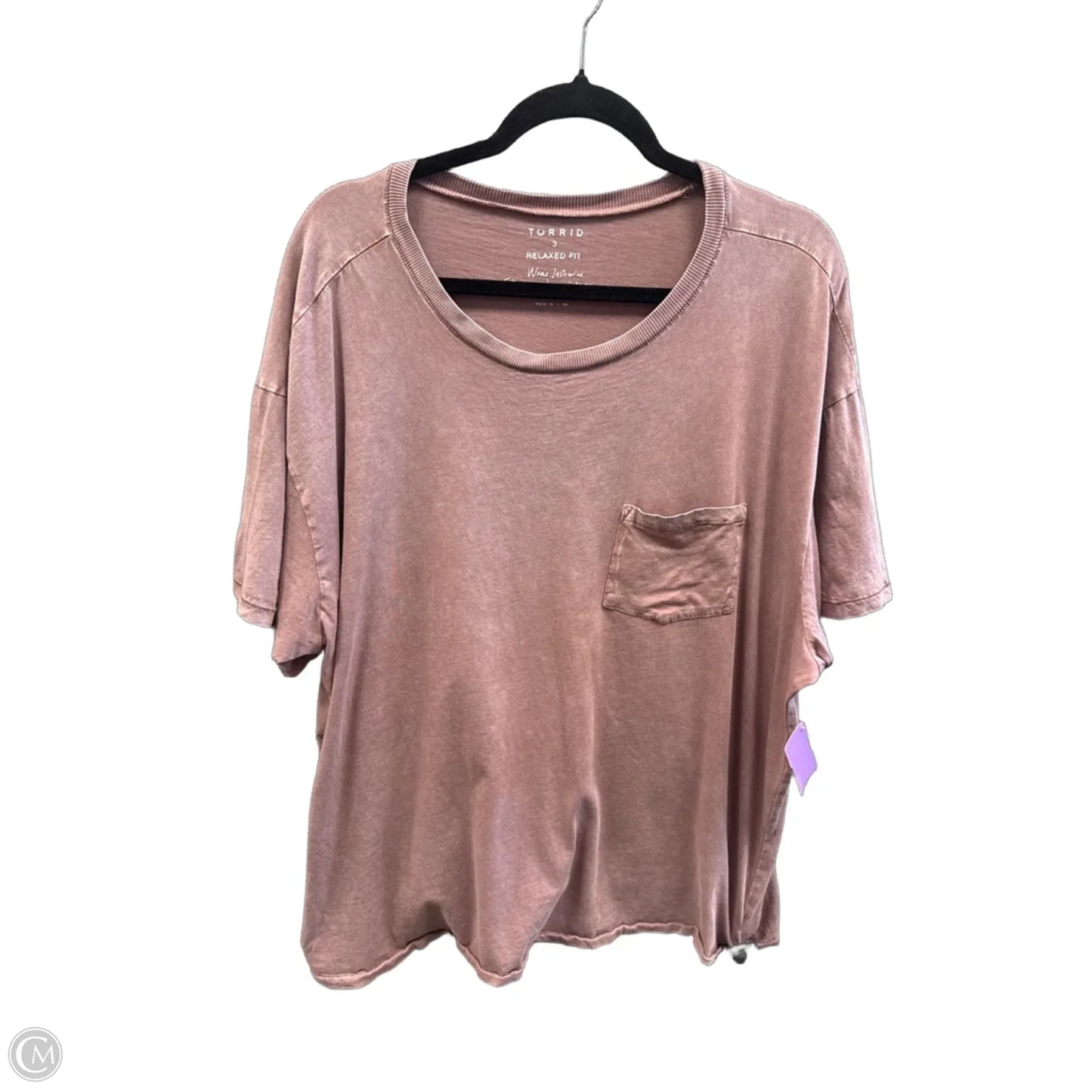 Top Short Sleeve Basic By Torrid In Pink, Size: 3x