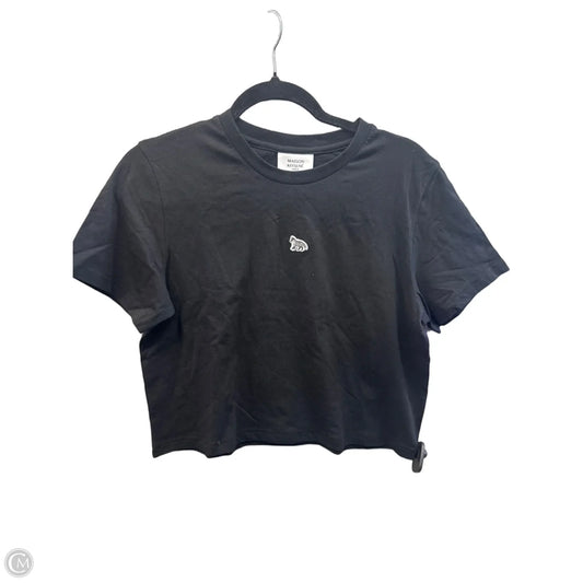 Top Short Sleeve By Clothes Mentor In Black, Size: L