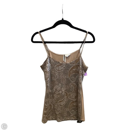 Top Sleeveless By Bke In Brown, Size: L