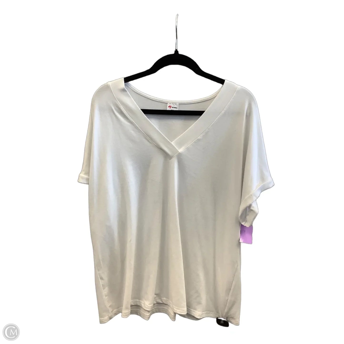 Top Short Sleeve Basic By Clothes Mentor In White, Size: Xxl