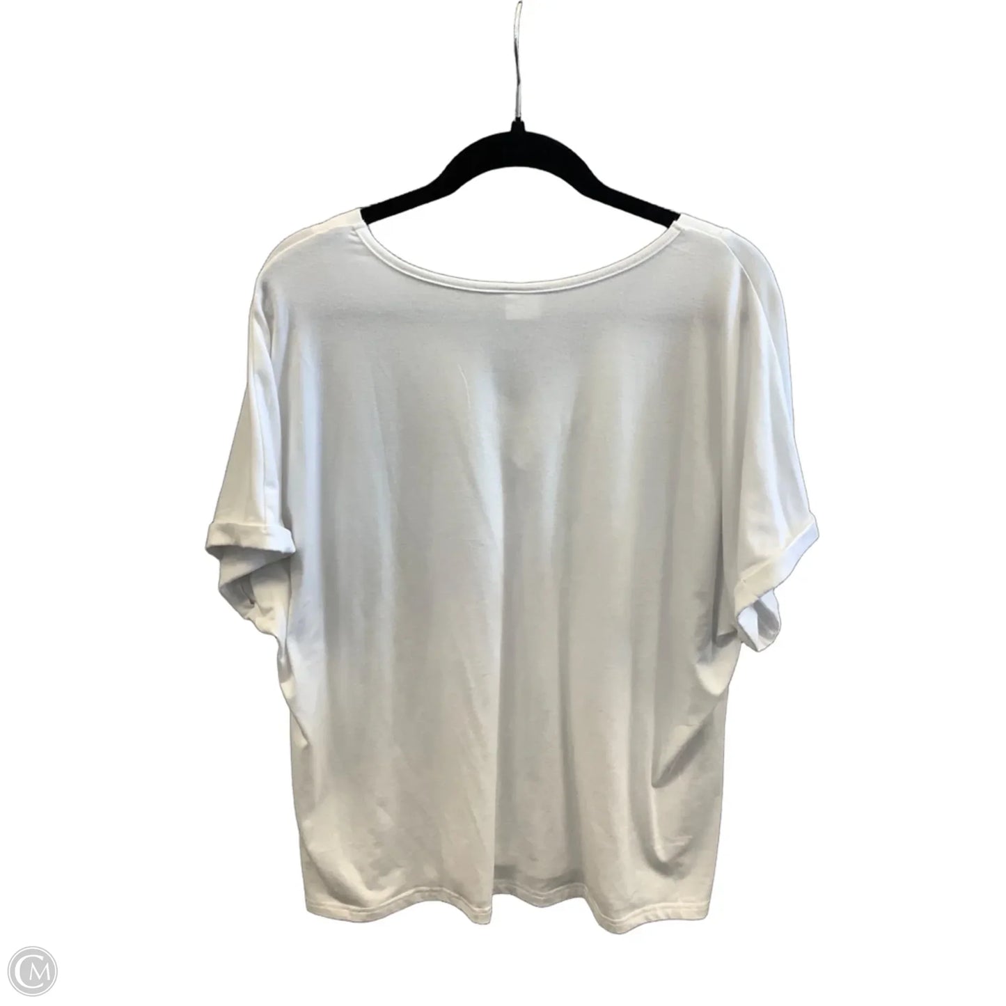 Top Short Sleeve Basic By Clothes Mentor In White, Size: Xxl