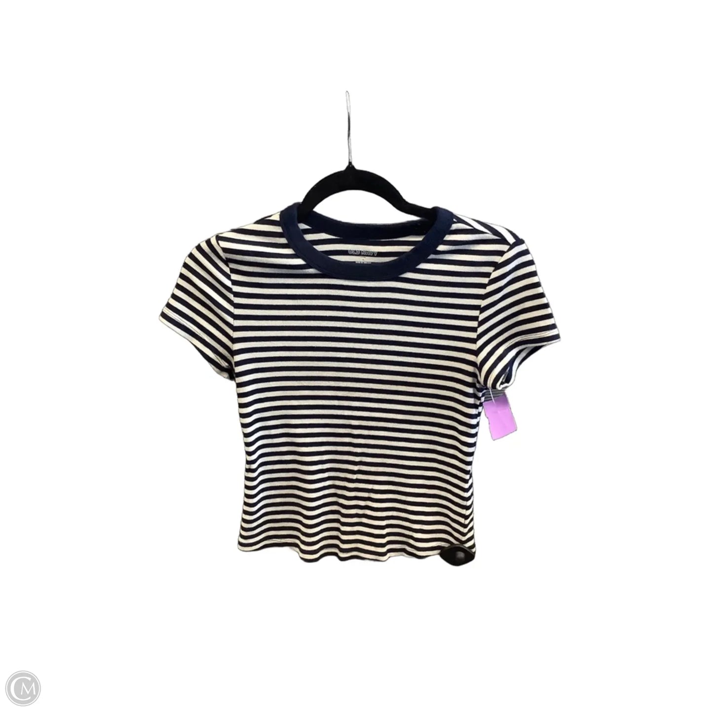 Top Short Sleeve By Old Navy In Striped Pattern, Size: S