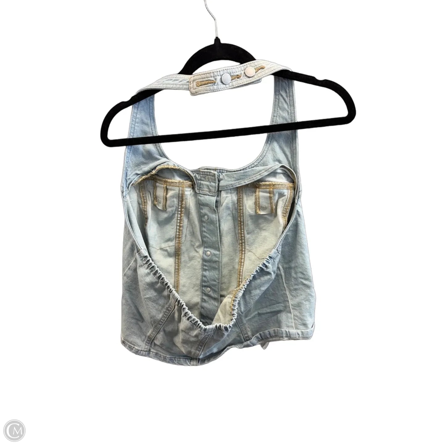 Top Sleeveless By Universal Thread In Blue Denim, Size: Xxl
