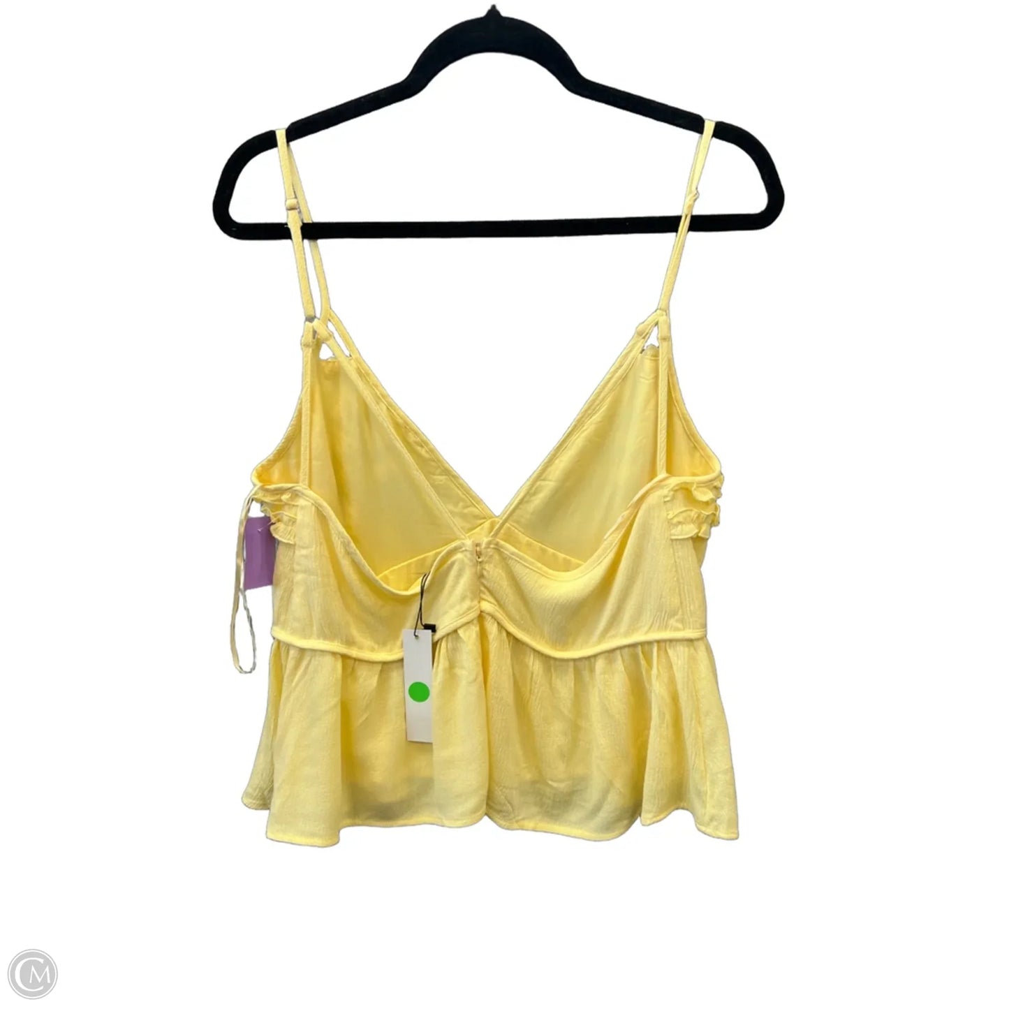 Top Sleeveless By Papermoon In Yellow, Size: L