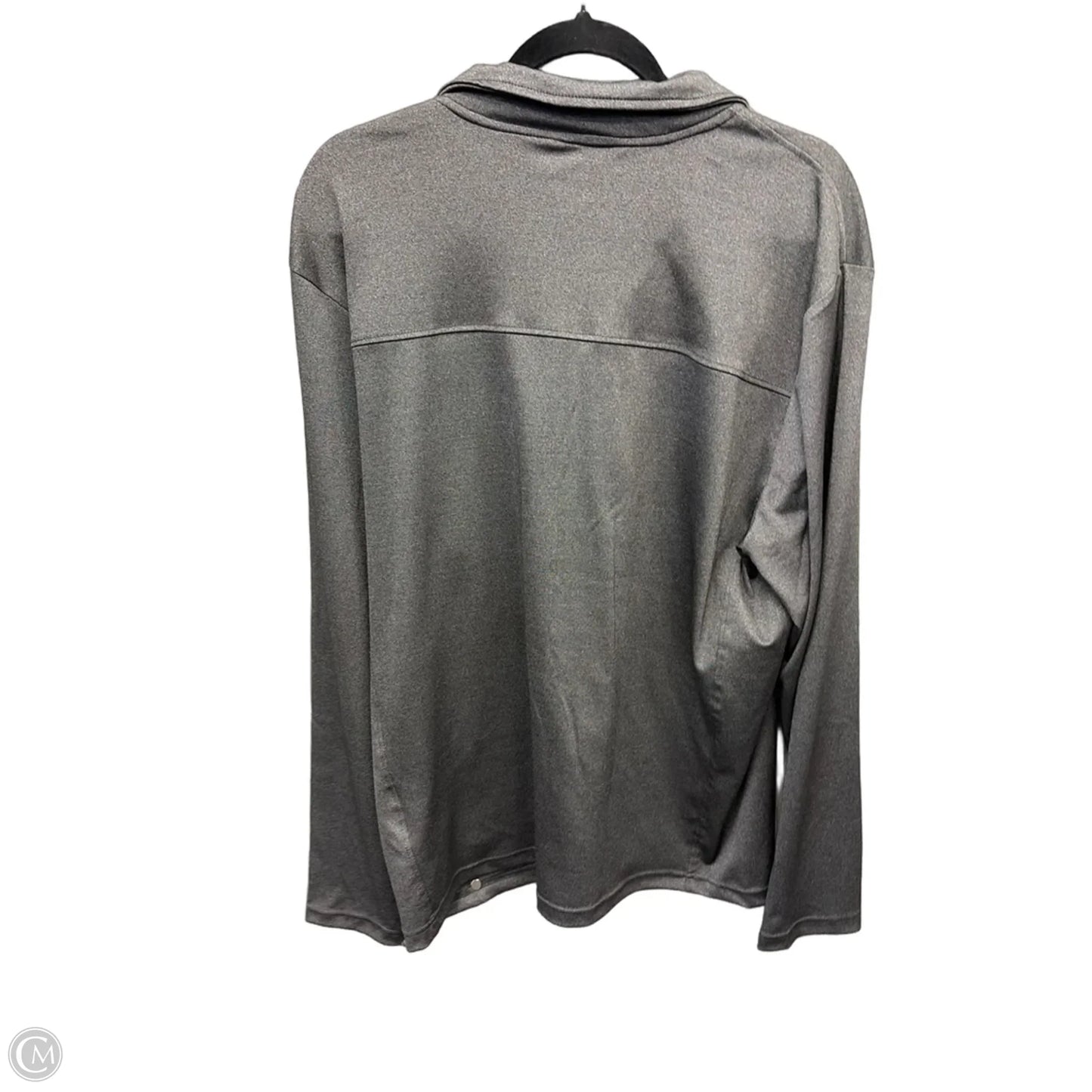Athletic Top Long Sleeve Collar By Clothes Mentor In Grey, Size: L