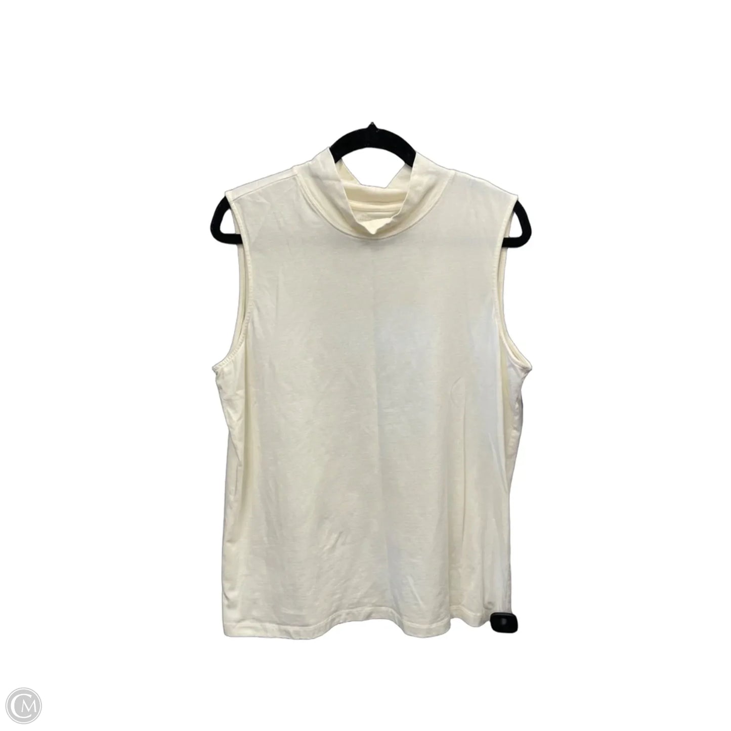 Top Sleeveless Basic By Christopher And Banks In Cream, Size: Xl