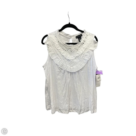 Top Sleeveless By Clothes Mentor In White, Size: 1x