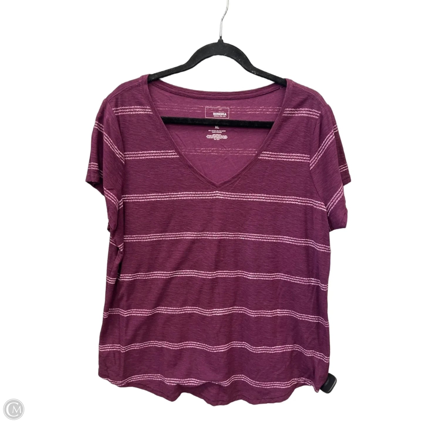 Top Short Sleeve By Sonoma In Purple, Size: Xl