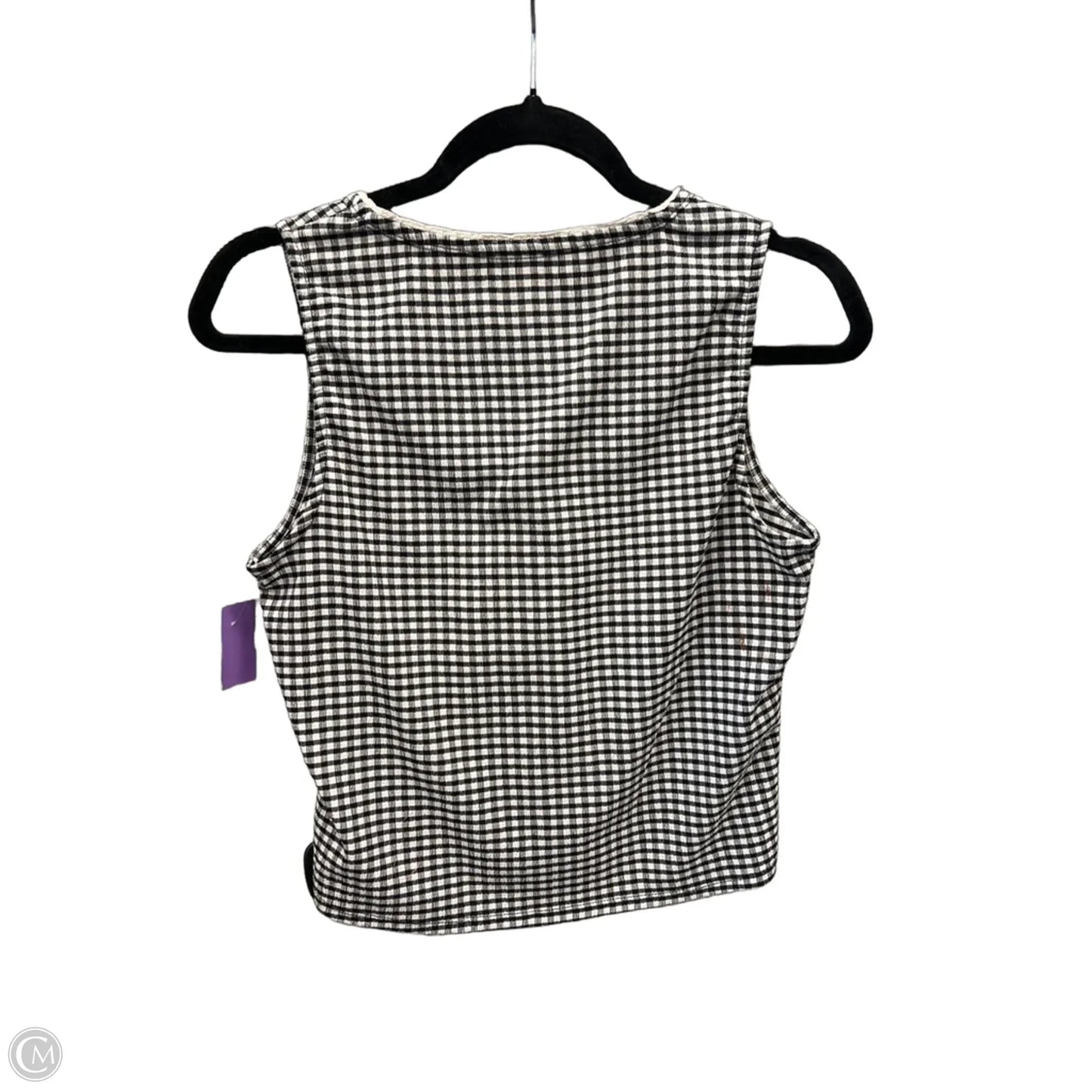 Top Sleeveless By Clothes Mentor In Plaid Pattern, Size: M