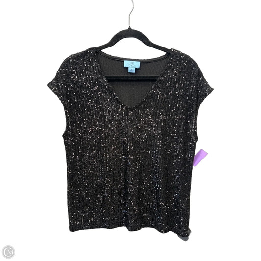 Top Short Sleeve By Cece In Black, Size: M