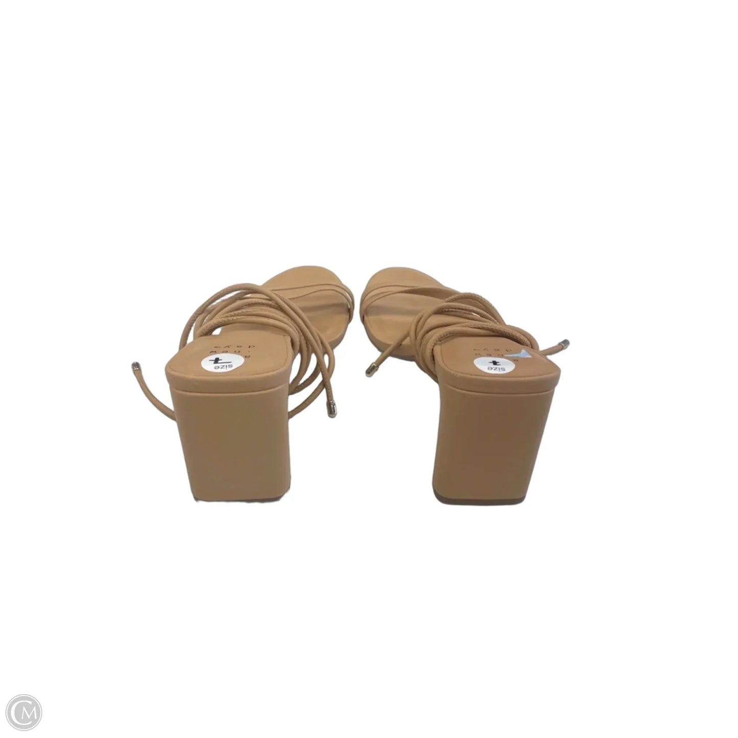 Sandals Heels Block By A New Day In Tan, Size: 7