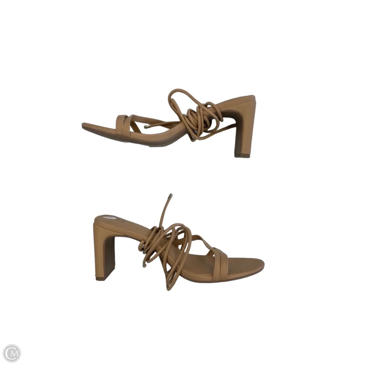 Sandals Heels Block By A New Day In Tan, Size: 7