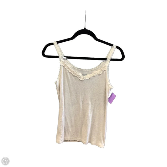 Top Sleeveless Basic By Mossimo In Cream, Size: L