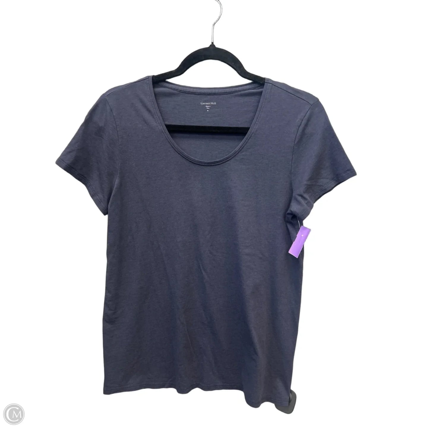 Top Short Sleeve Basic By Garnet Hill In Navy, Size: M