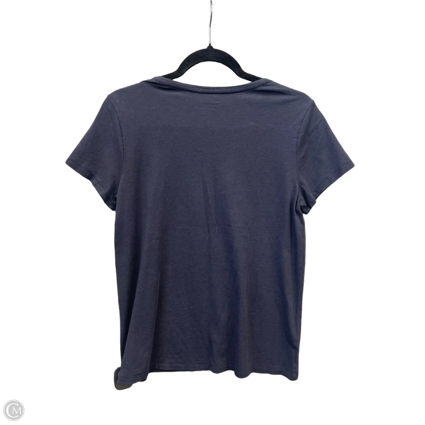 Top Short Sleeve Basic By Garnet Hill In Navy, Size: M