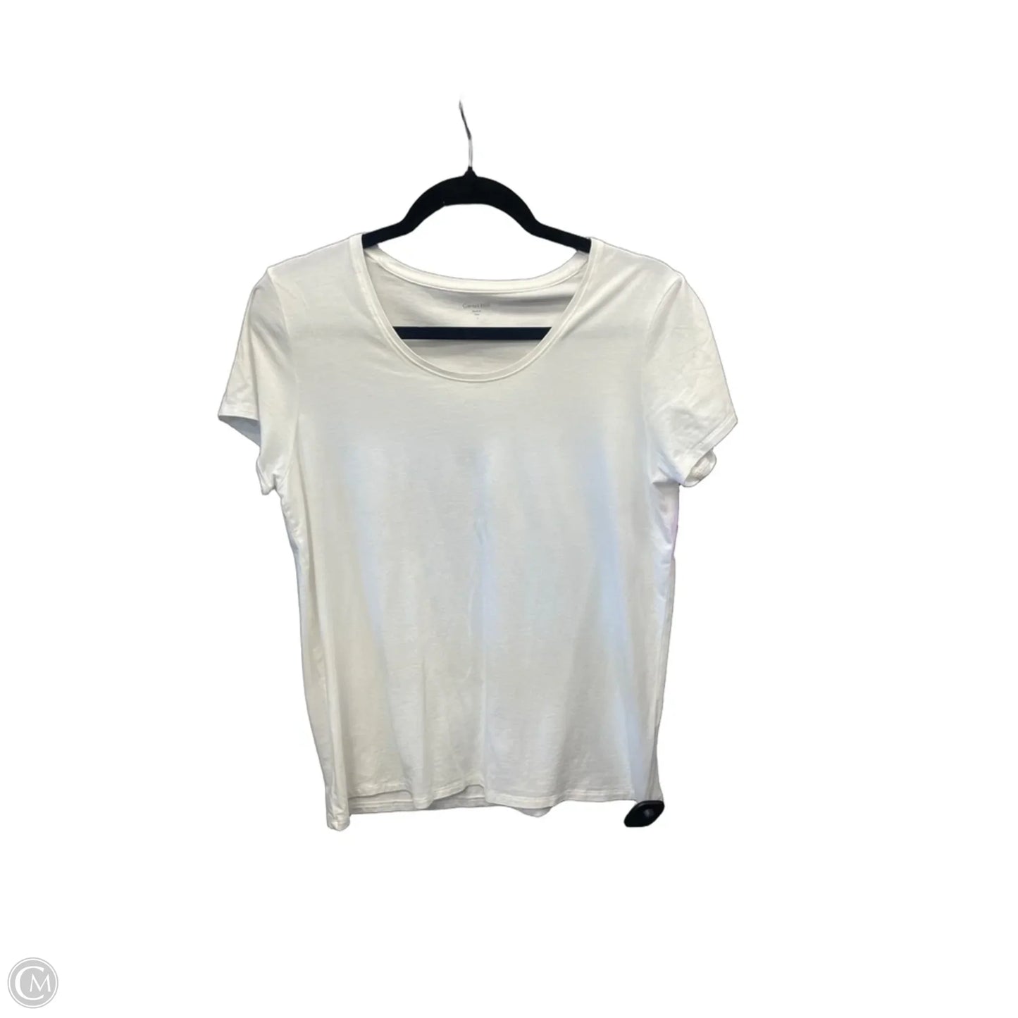 Top Short Sleeve Basic By Garnet Hill In White, Size: L