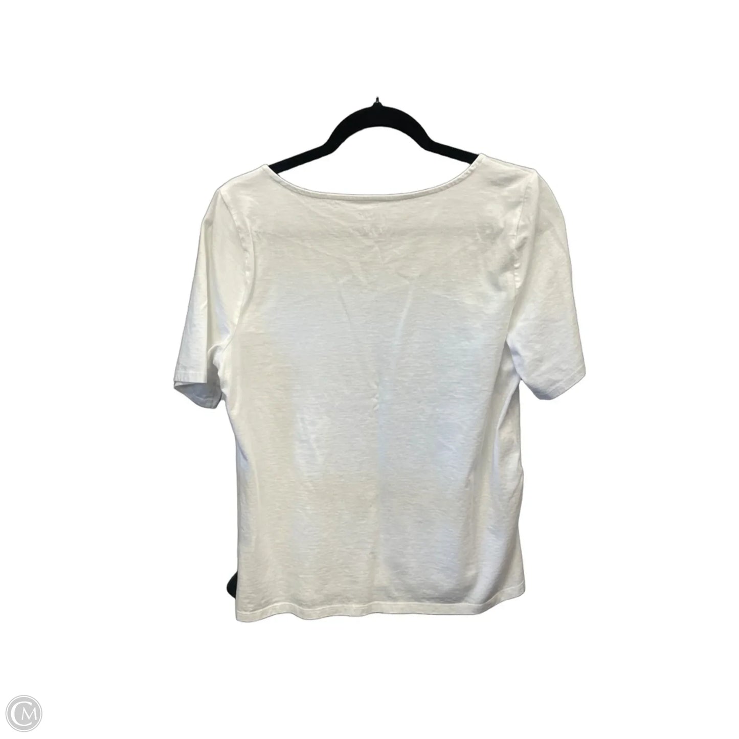 Top Short Sleeve By Talbots In White, Size: Lp