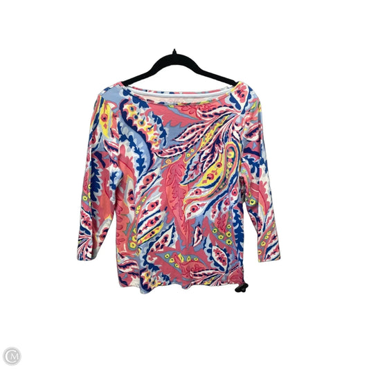Top 3/4 Sleeve By Talbots In Pink, Size: L