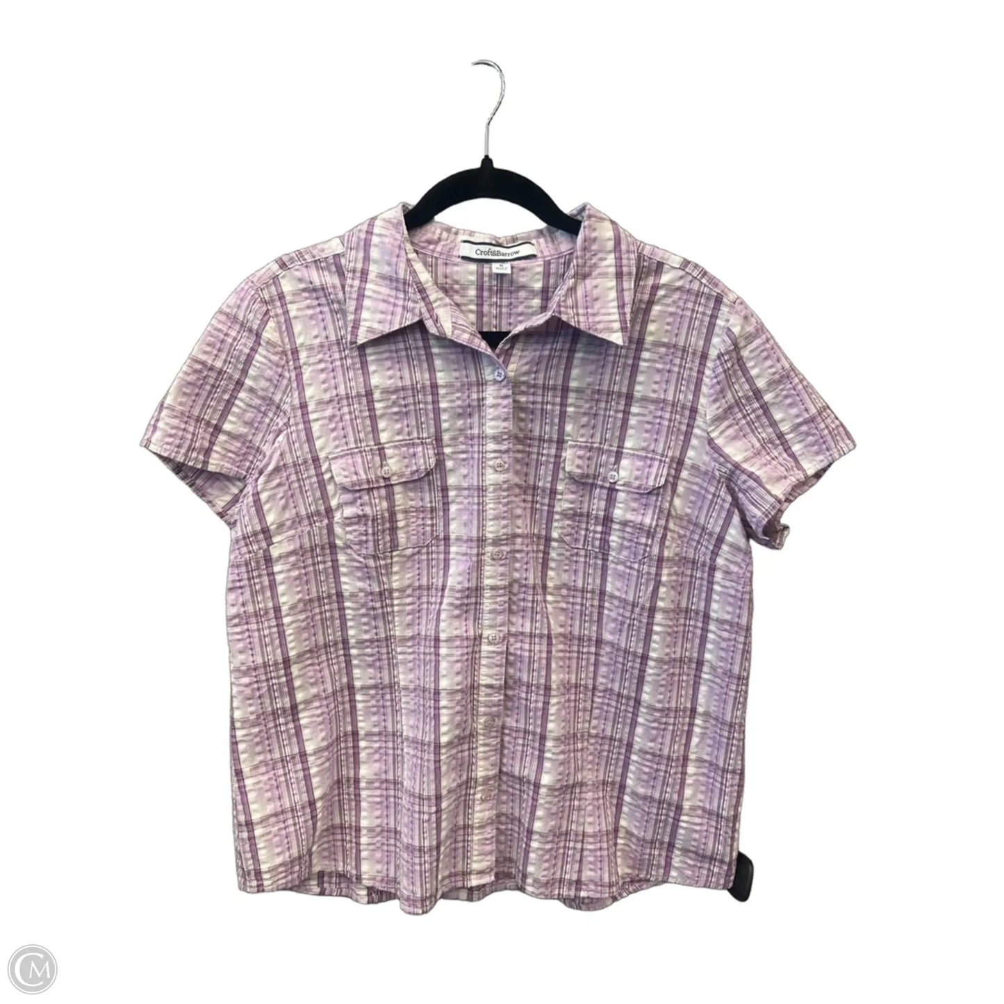 Top Short Sleeve By Croft And Barrow In Purple, Size: Xl