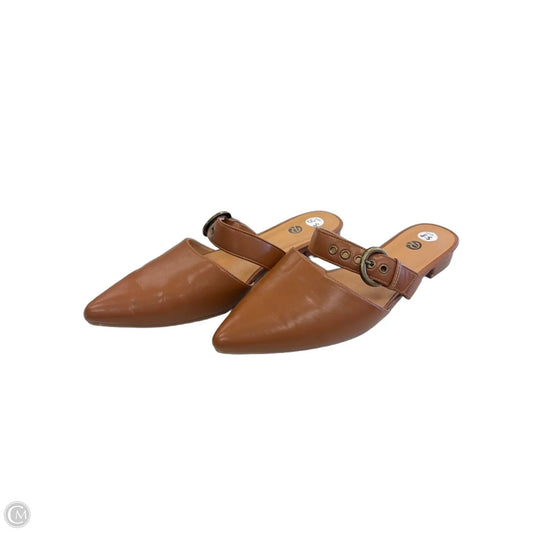 Shoes Flats By Clothes Mentor In Brown, Size: 8.5