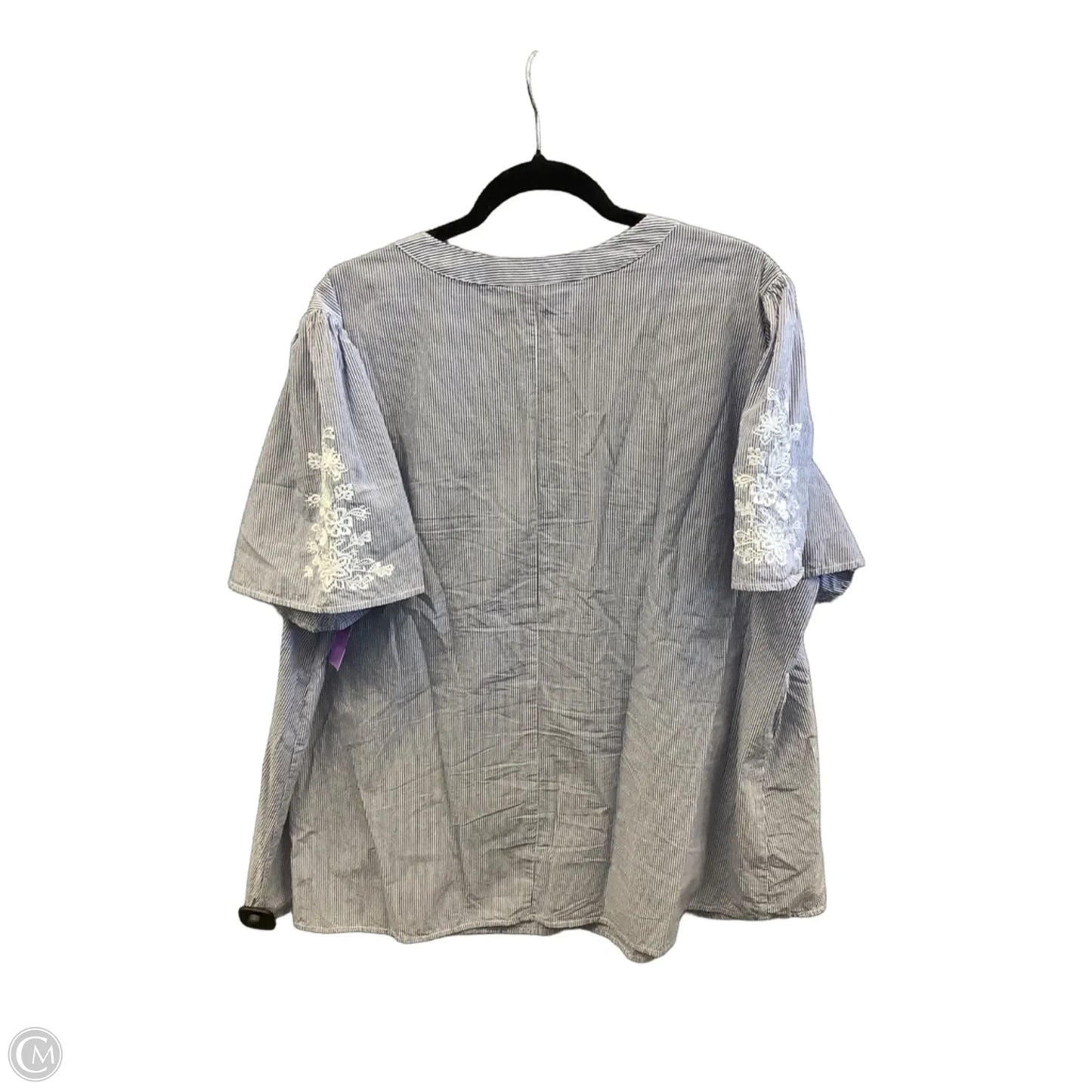 Top Short Sleeve By Lane Bryant In Striped Pattern, Size: 3x