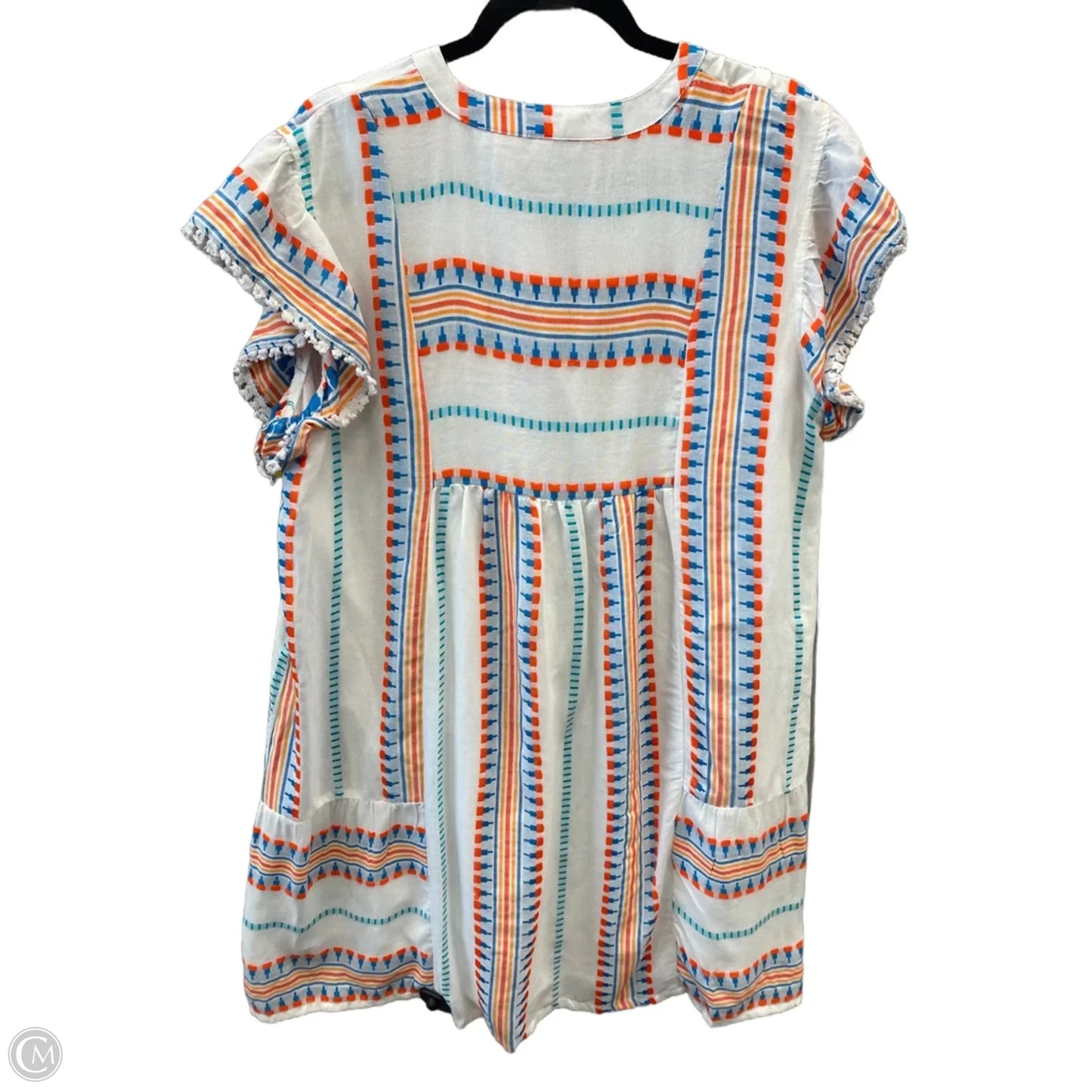 Dress Casual Short By Grace + Karma In White, Size: 1x