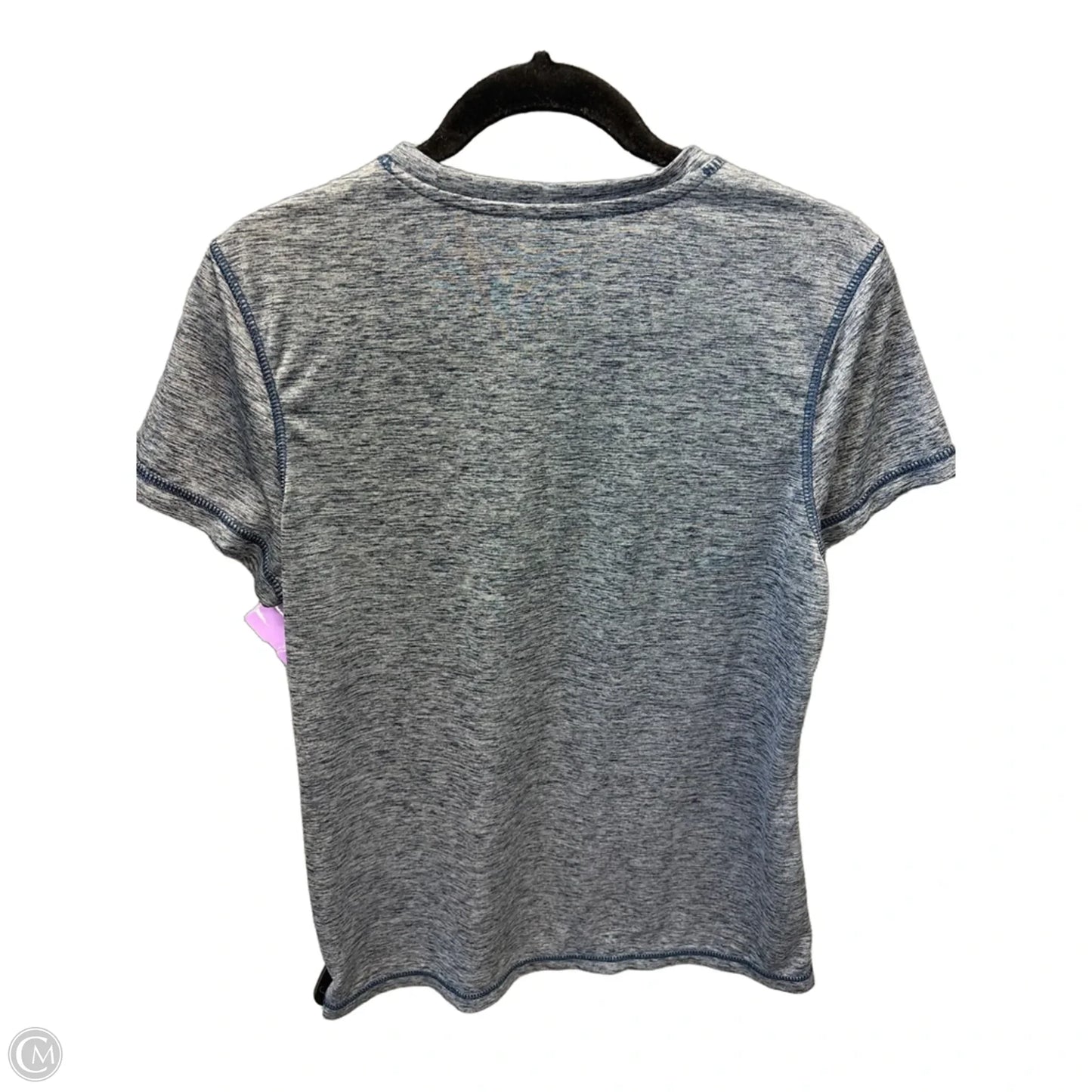 Athletic Top Short Sleeve By Adidas In Grey, Size: L