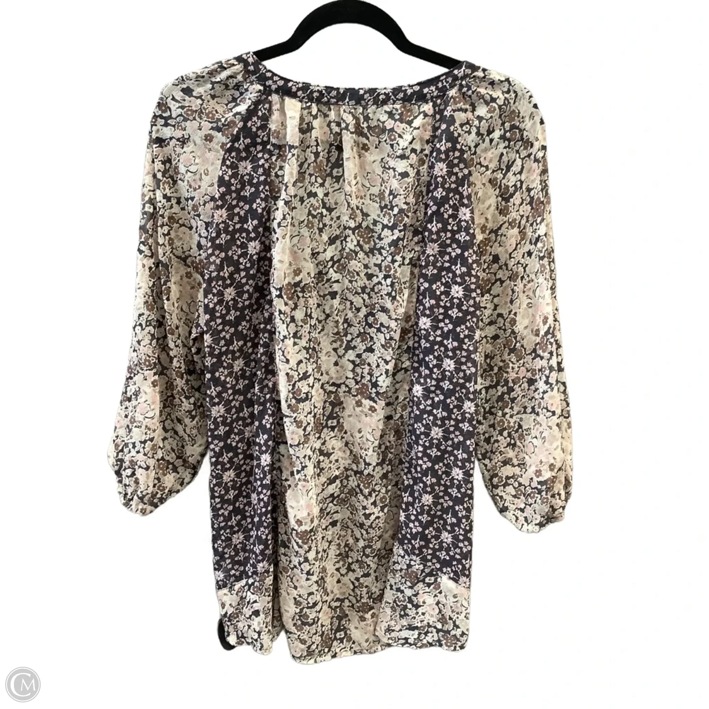 Top 3/4 Sleeve By Maurices In Floral Print, Size: 2x