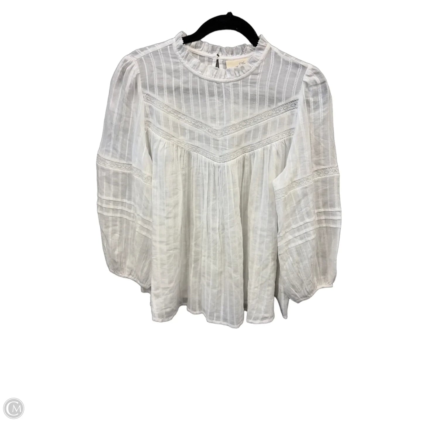 Top Long Sleeve By Universal Thread In White, Size: S