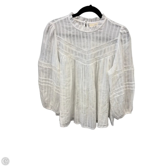 Top Long Sleeve By Universal Thread In White, Size: S