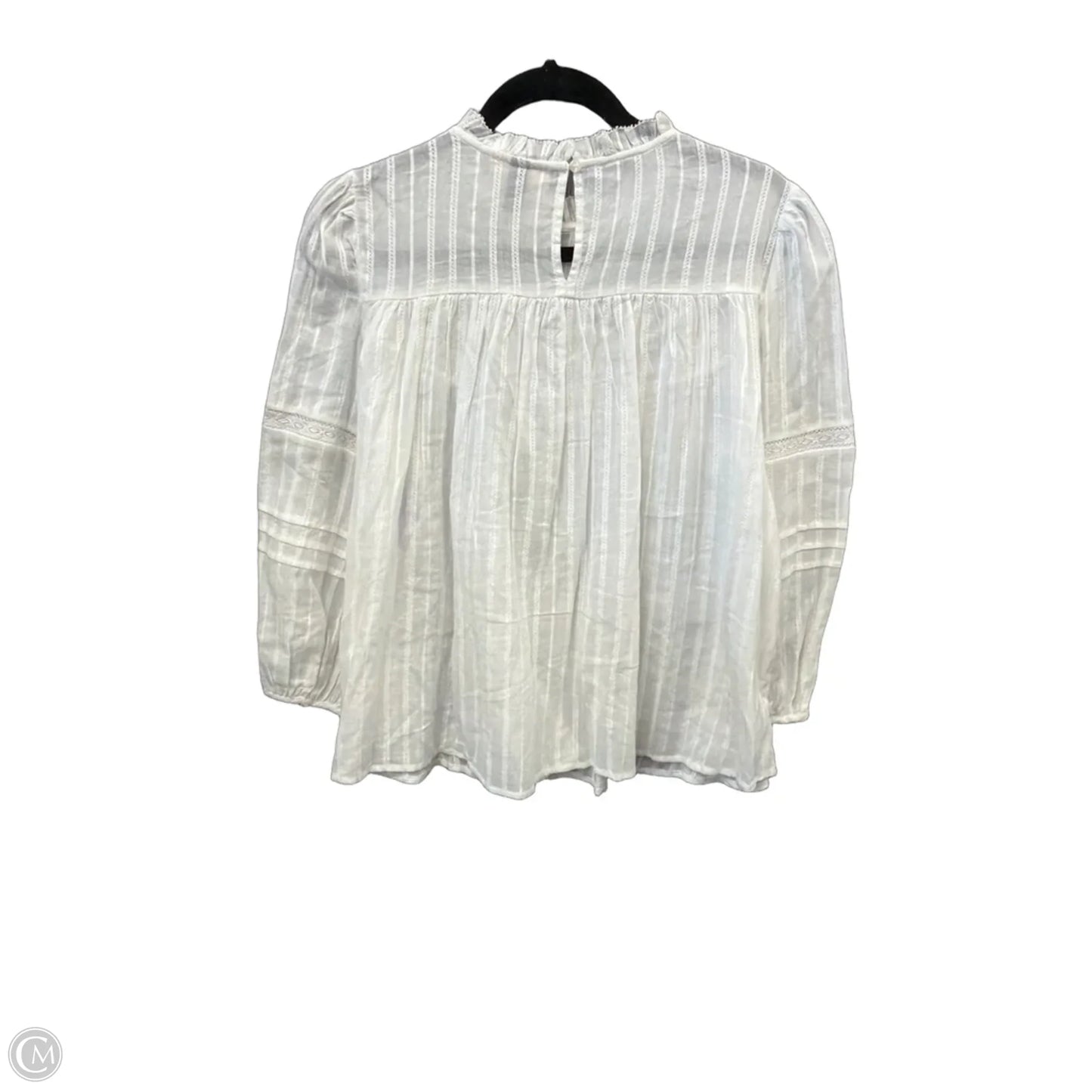 Top Long Sleeve By Universal Thread In White, Size: S