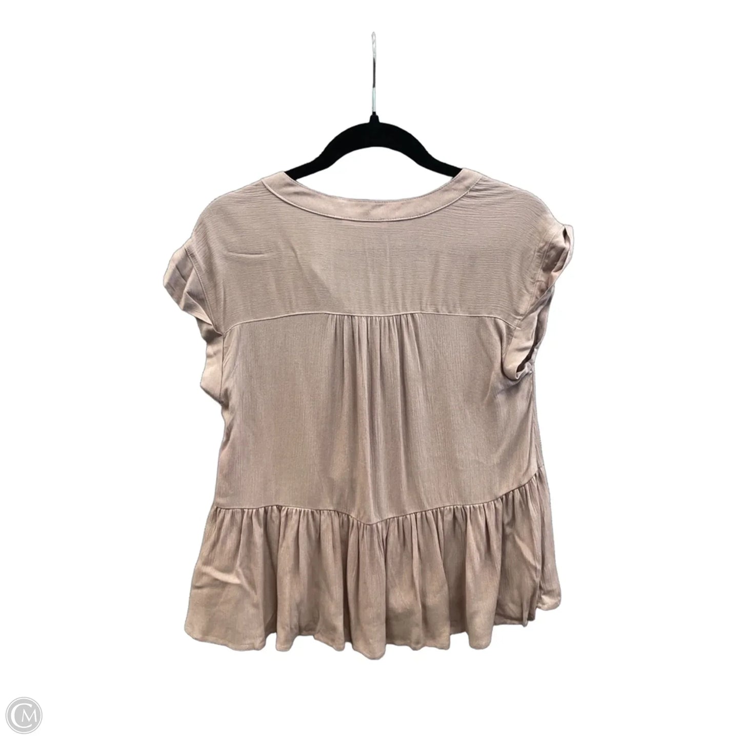 Top Short Sleeve By Be Cool In Brown, Size: S