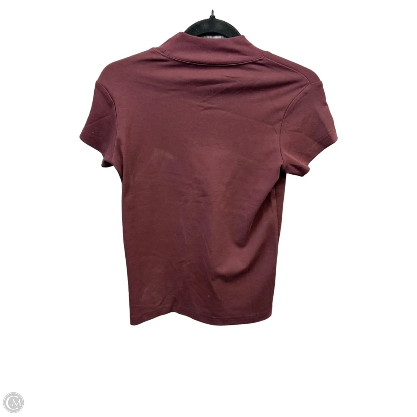 Top Short Sleeve Basic By Bohme In Maroon, Size: Xs